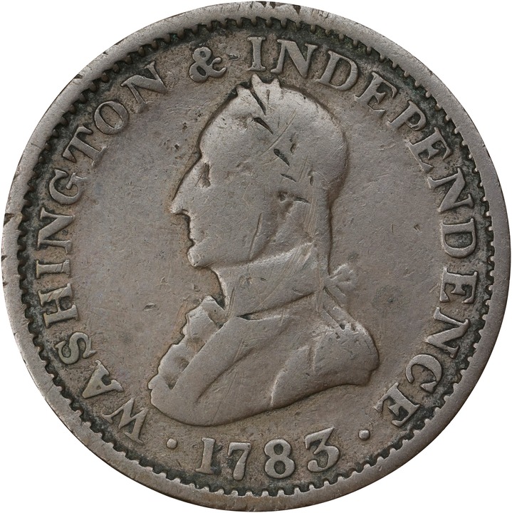 1783 Copper Washington, Military, Large Bust MS BN thumbnail 4
