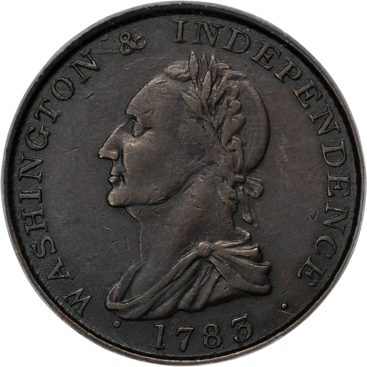1783 Copper Washington, Draped Bust, with Buttons MS BN thumbnail 2