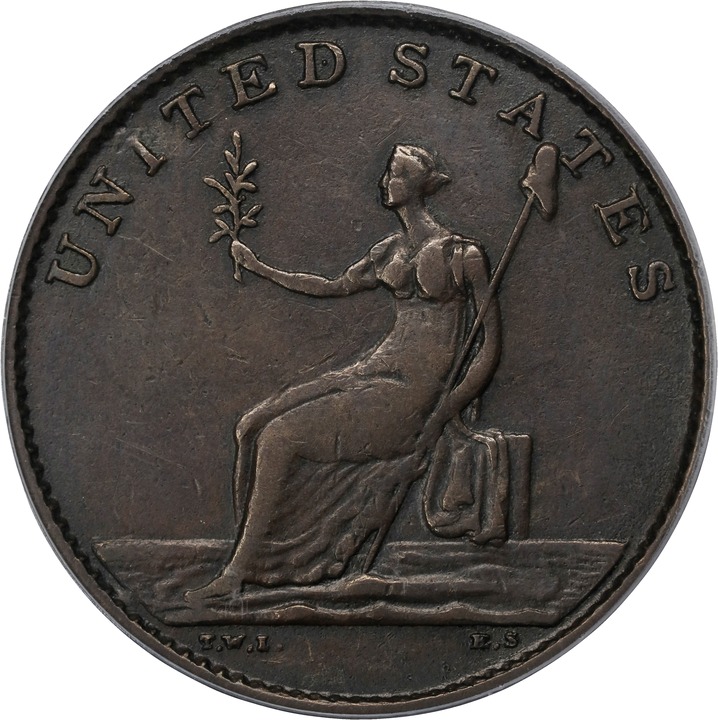 1783 Copper Washington, Draped Bust, with Buttons MS BN thumbnail 5