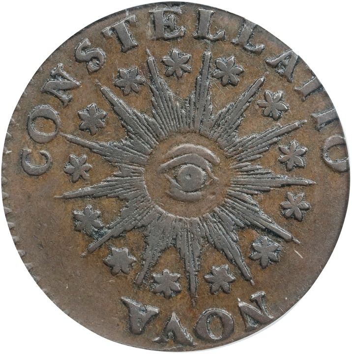 1785 Copper Nova Constellatio, Pointed Rays MS BN thumbnail 6