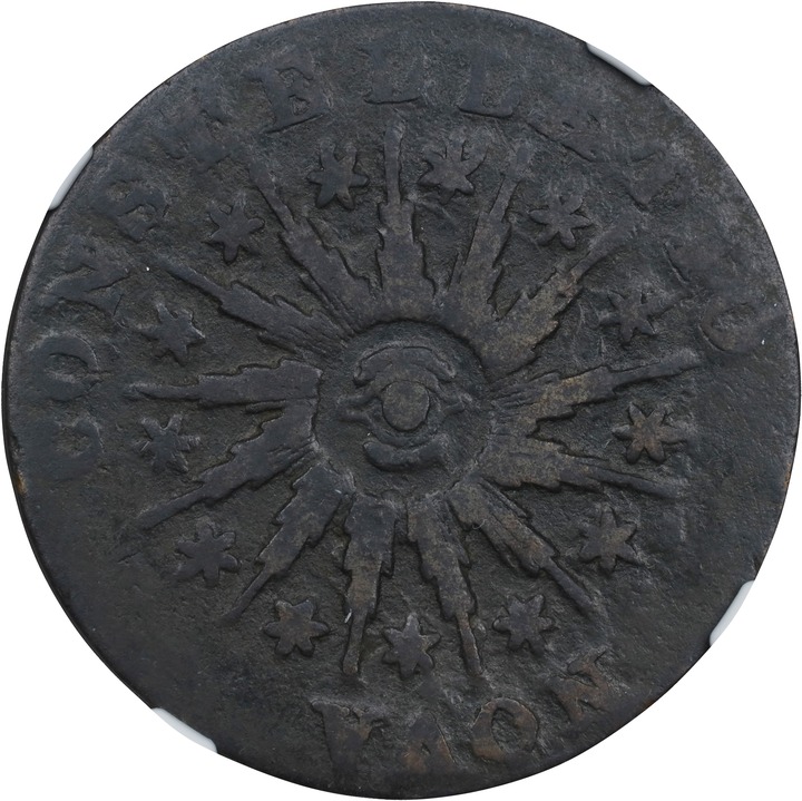 1785 Copper Nova Constellatio, Pointed Rays MS BN thumbnail 7