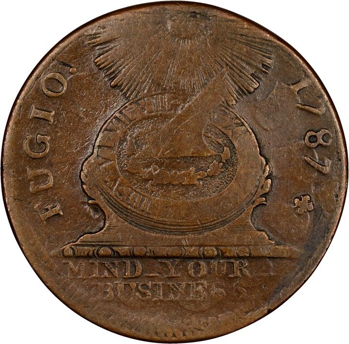 1787 Fugio 1c No Cinq, Cross After Date, UNITED STATES, Newman 1-B MS BN G6 BN thumbnail 17