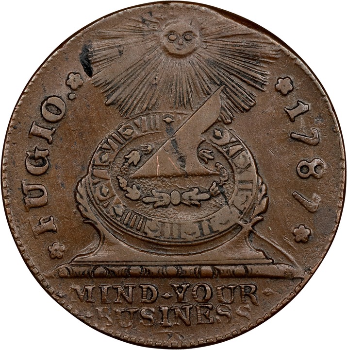 1787 Fugio 1c 4 Cinquefoils, 8-Pointed Stars MS BN VF35 BN thumbnail 7