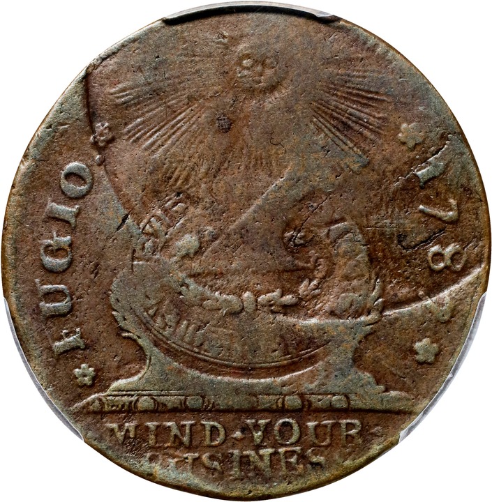 Image for 1787 Fugio 1c 4 Cinquefoils, 8-Pointed Stars MS BN F12 BN