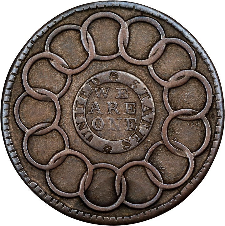 1787 Fugio 1c New Haven Restrike, Silver AU50 thumbnail 16