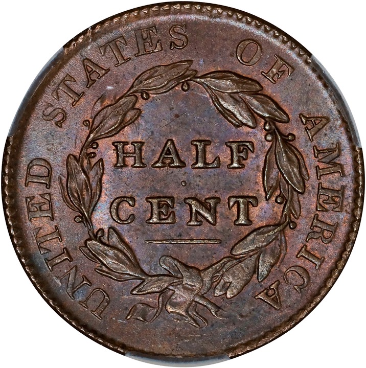 1825 1/2c MS BN MS65 BN thumbnail 2