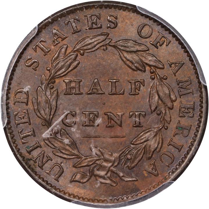 1833 1/2c MS BN MS65 BN thumbnail 4