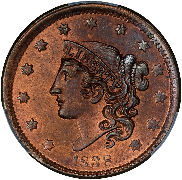 Image for 1838 1c MS RB MS67 RB
