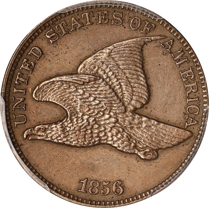 1856 P1c Flying Eagle, Copper-Nickel, J-180 MS thumbnail 5