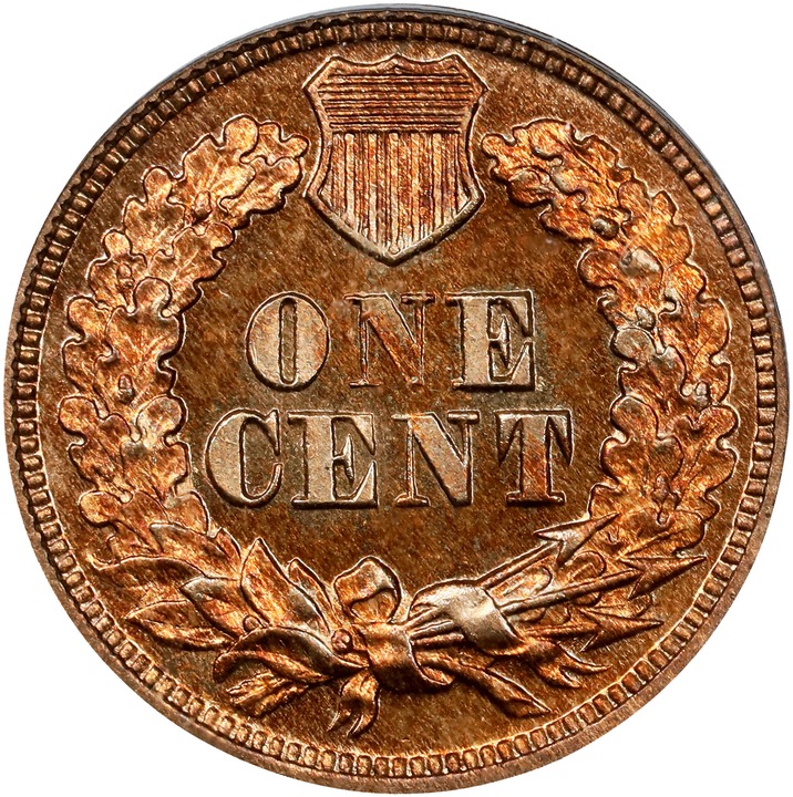 Indian Head Cent 1c Bronze, 1864-1909 PR RD [Type] PR63 RD CAC thumbnail 2