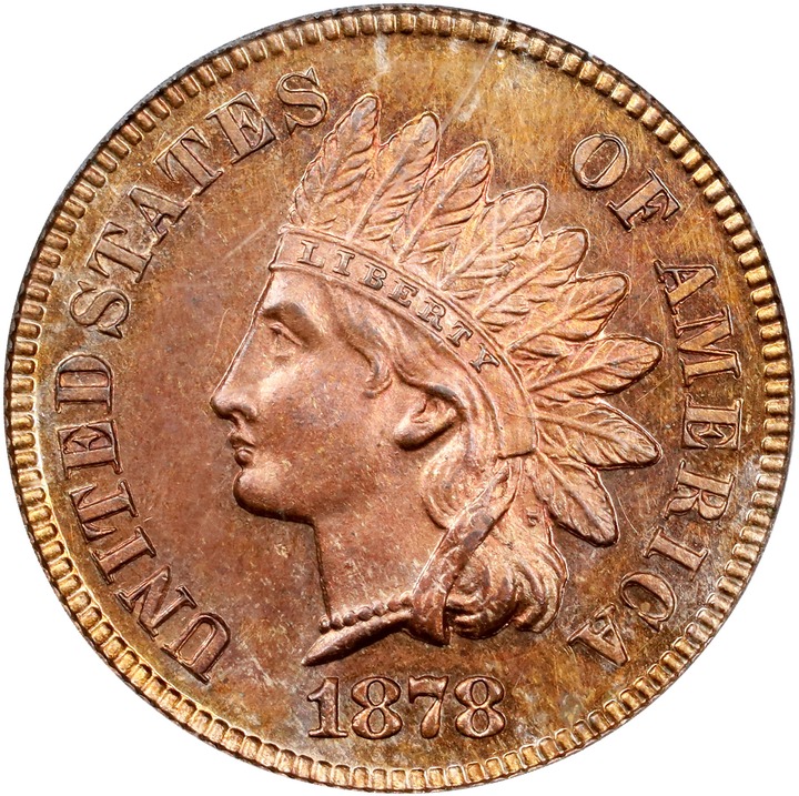 Image for 1878 1c PR RB PR63 RB
