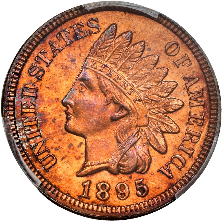 1895 1c Repunched Date, FS-304, PR-1 PR BN thumbnail 2