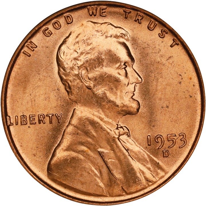 1953-D 1c MS RD MS67 RD CAC thumbnail 3