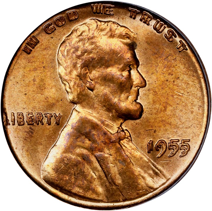 1955 1c Doubled Die Obverse MS RB MS64 RB thumbnail 5