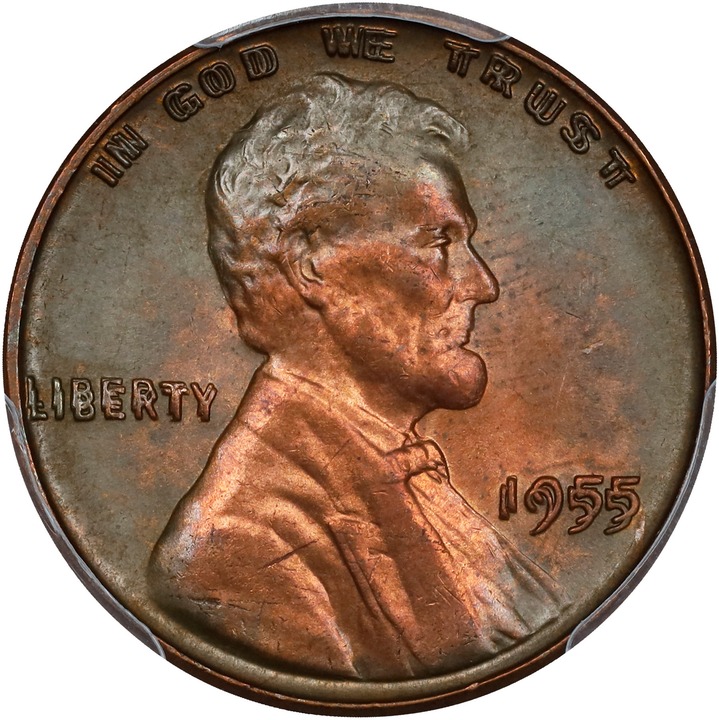 1955 1c Doubled Die Obverse MS RB MS60 RB thumbnail 21