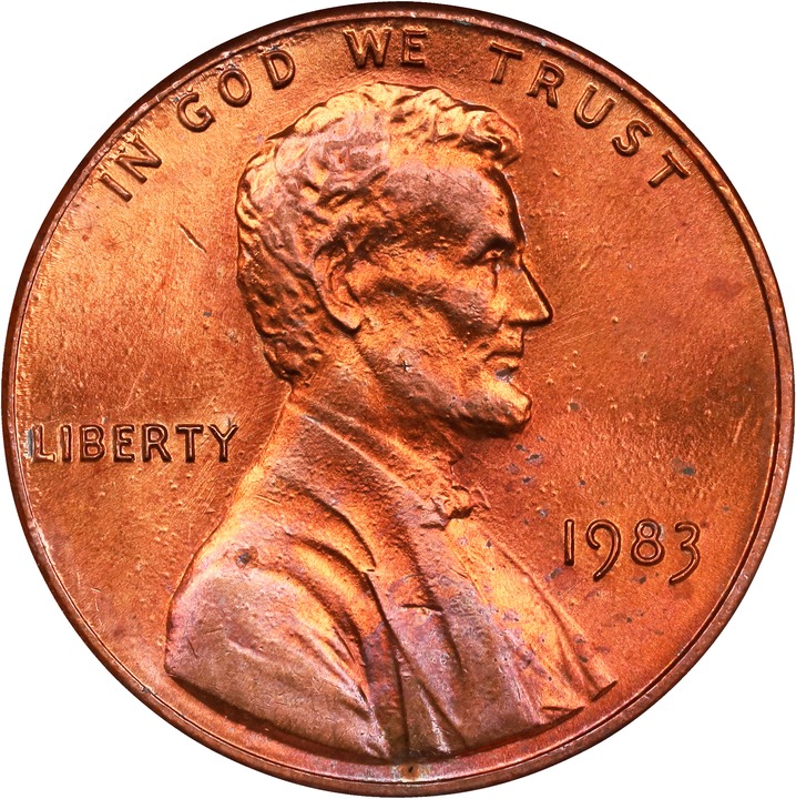 1983 1c Doubled Die Reverse MS RD thumbnail 4