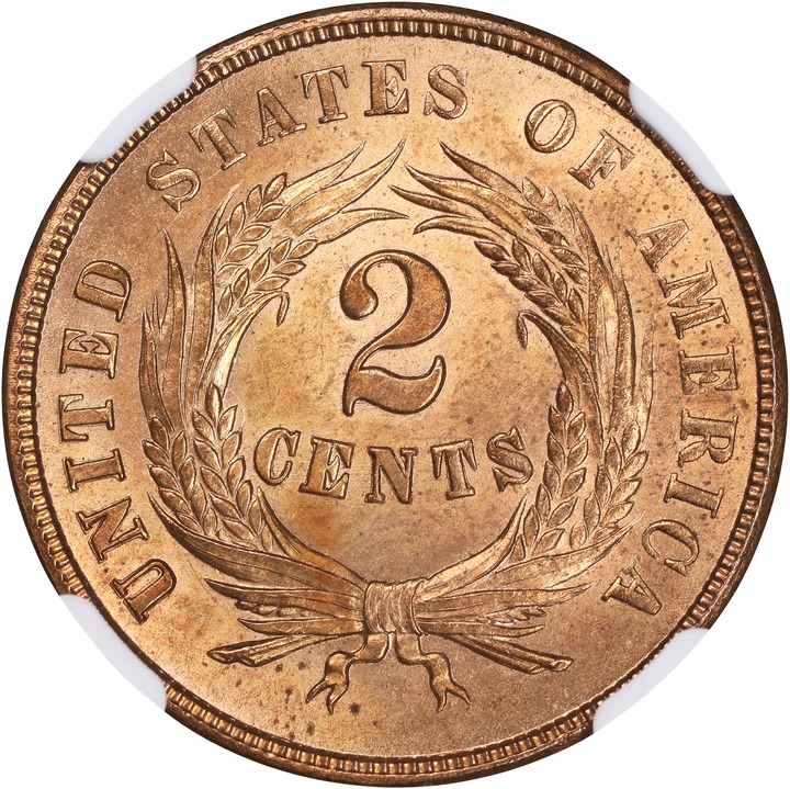 1865 2c MS RD MS66 RD thumbnail 2