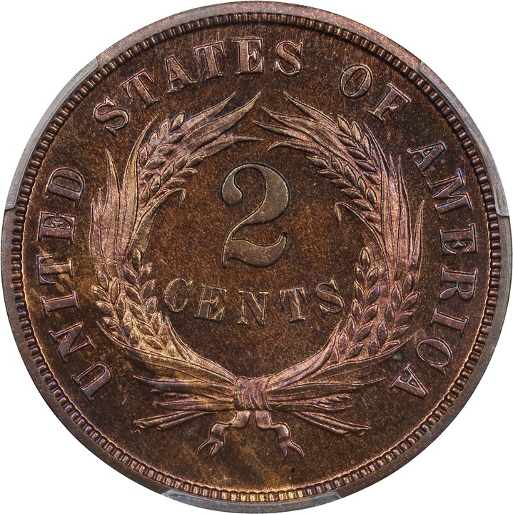 2-Cent Piece 2c 1864-1873 PR BN [Type] PR65 BN thumbnail 2