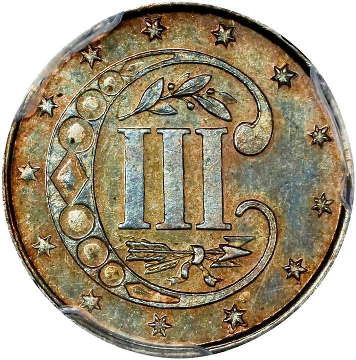 1861 3cS AU55 CAC thumbnail 18