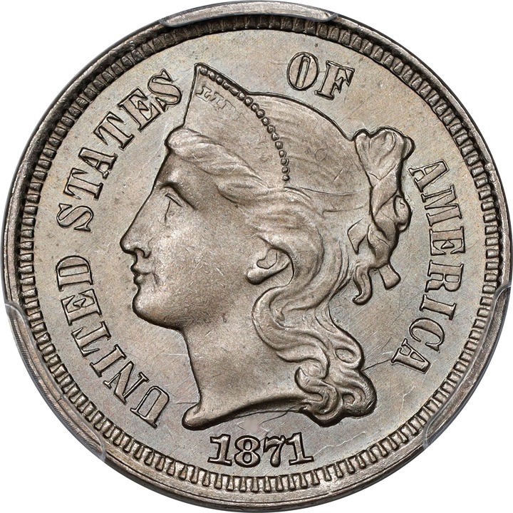 1871 3cN MS67 thumbnail 2