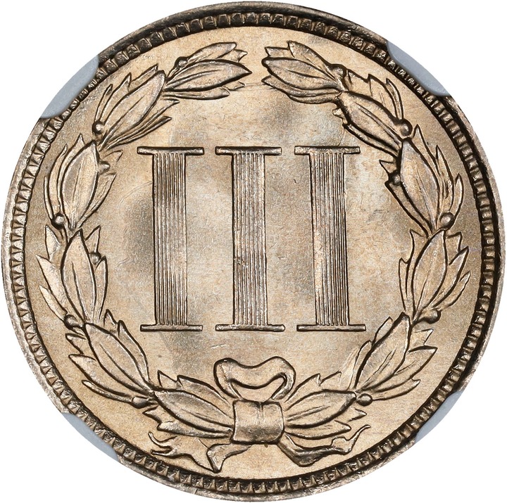 1874 3cN MS66 CAC thumbnail 2