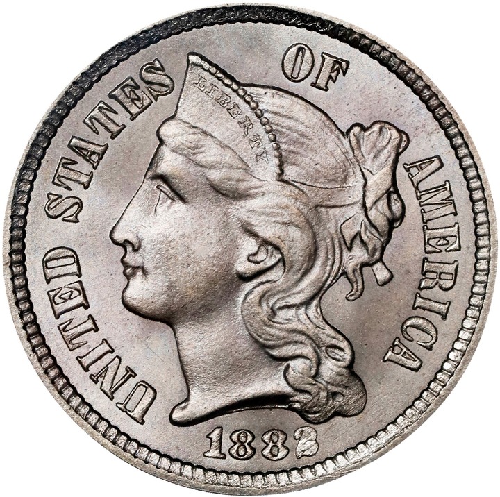 1882 3cN AU53 CAC thumbnail 22
