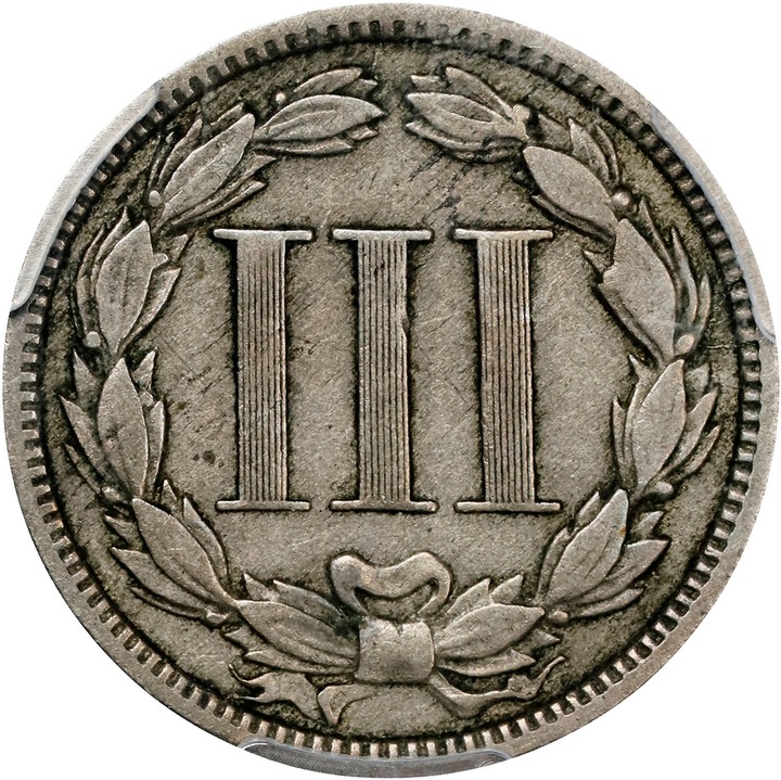 3-Cent Nickel 3cN 1865-1889 [Type] VF20 thumbnail 2