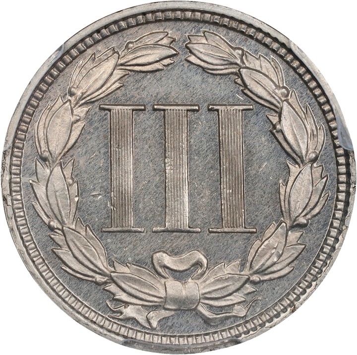 3-Cent Nickel 3cN 1865-1889 [Type] PR62 thumbnail 2