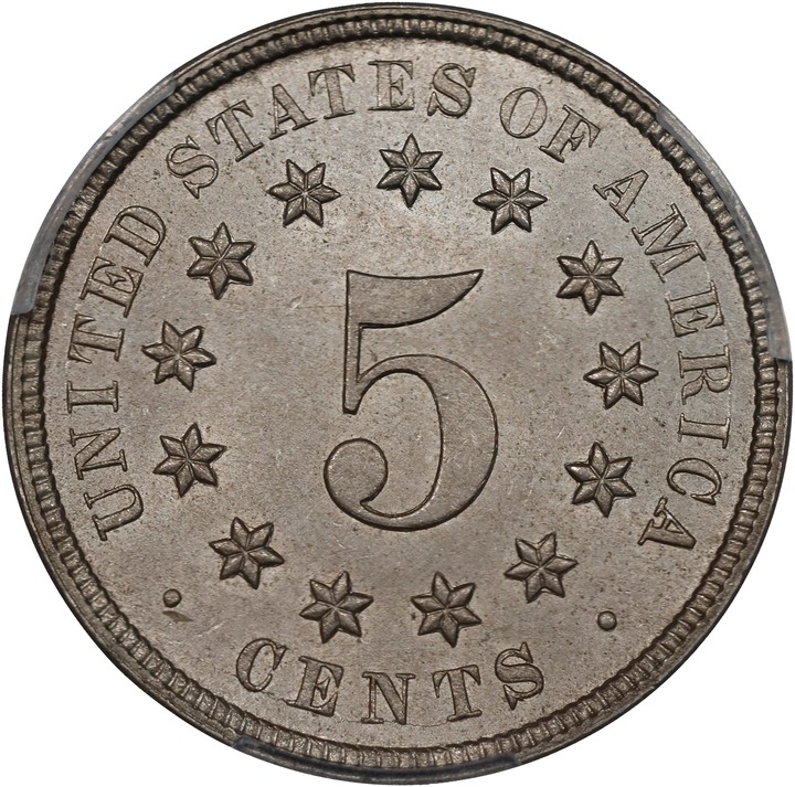 1876 5c MS64 thumbnail 2