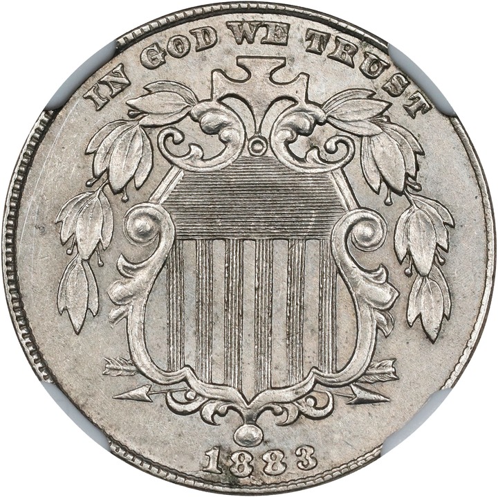 1883/2 5c Shield, Overdate F12 thumbnail 7