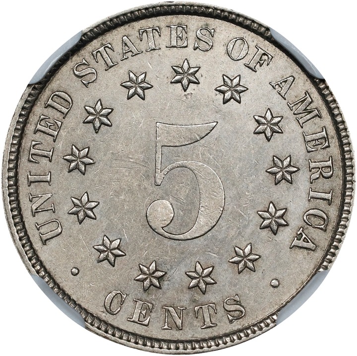 1883/2 5c Shield, Overdate F12 thumbnail 8