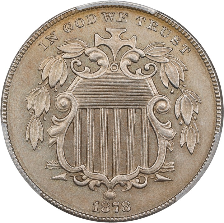 Image for Shield Nickel 5c No Rays, 1867-1883 [Type] PR62