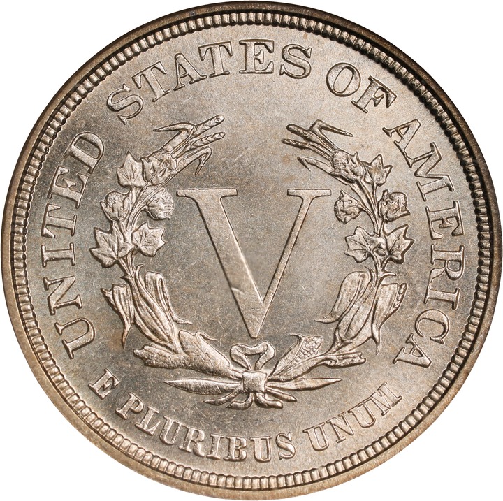 Liberty (V) Nickel 5c No Cents, 1883 [Type] MS67 thumbnail 4