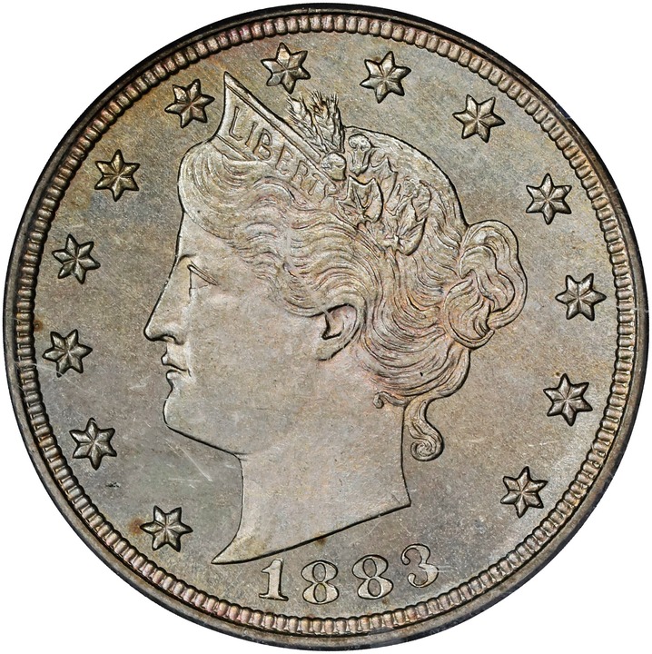 Liberty (V) Nickel 5c No Cents, 1883 [Type] AU58 thumbnail 15
