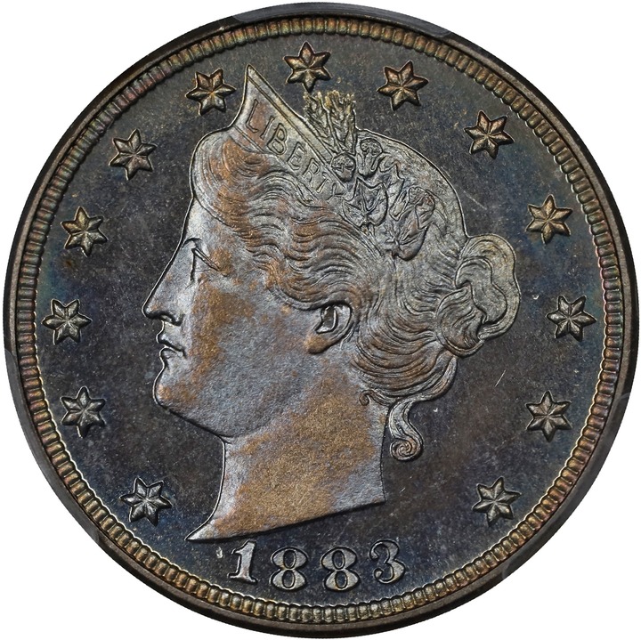 Image for Liberty (V) Nickel 5c No Cents, 1883 [Type] PR66