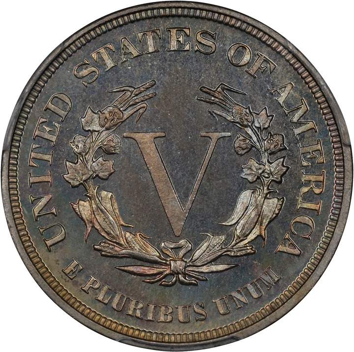 Liberty (V) Nickel 5c No Cents, 1883 [Type] PR66 thumbnail 2