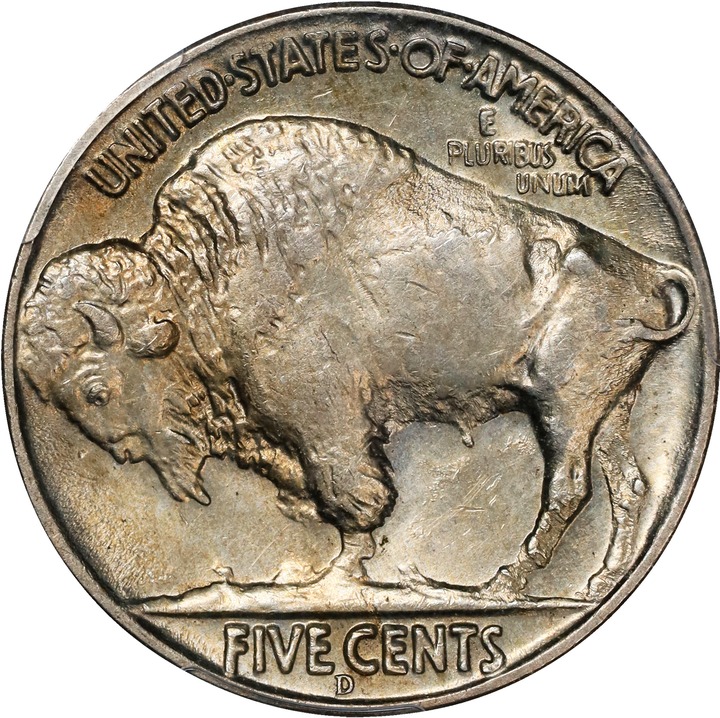1937-D 5c 3 Legs MS63 thumbnail 2