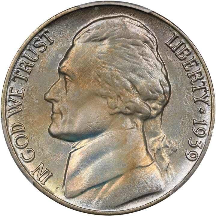 Image for 1939 5c Reverse of 1938 MS67