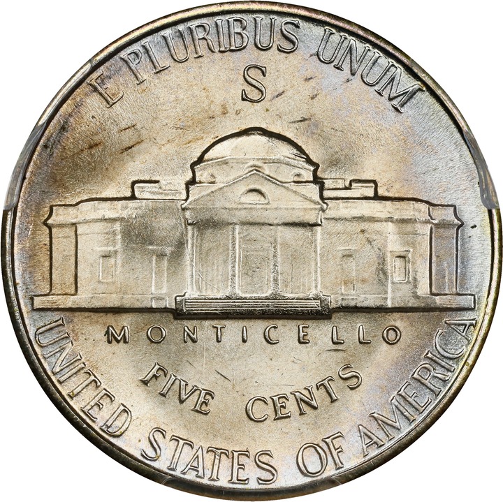 1943-S 5c Silver MS67 CAC thumbnail 4