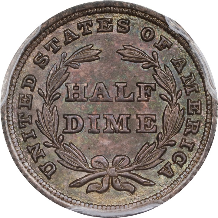 1838 H10c No Drapery, Large Stars MS65 thumbnail 2