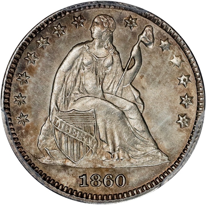 1860 H10c Transitional, Obverse of 1859 MS thumbnail 2