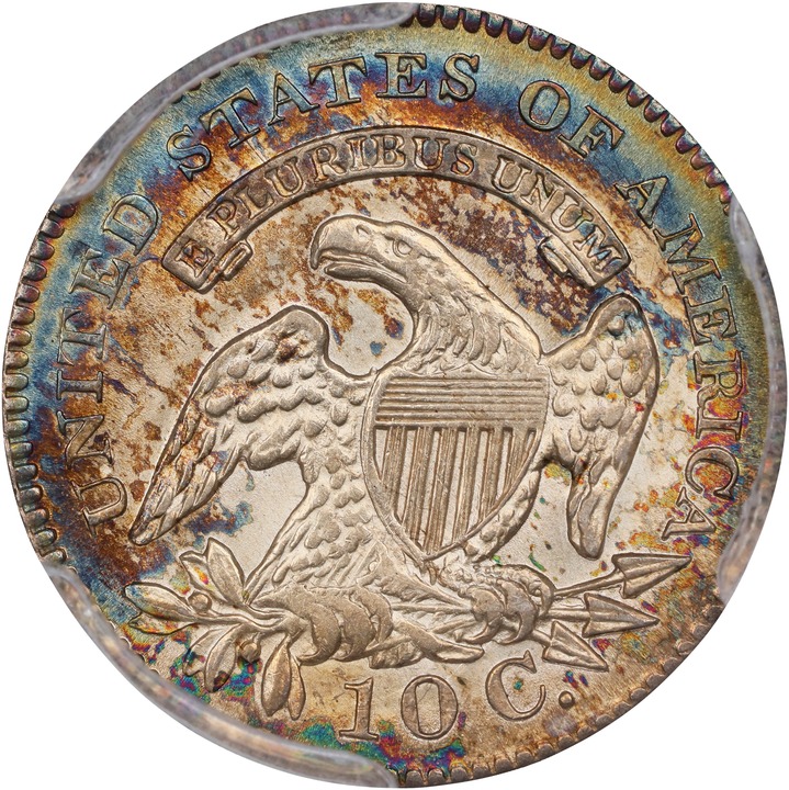 1820 10c Small 0 MS64 CAC thumbnail 2