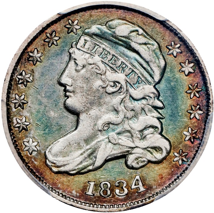 Image for 1834 10c Large 4 XF40 CAC
