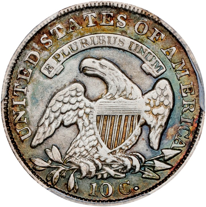 1834 10c Large 4 XF40 CAC thumbnail 2