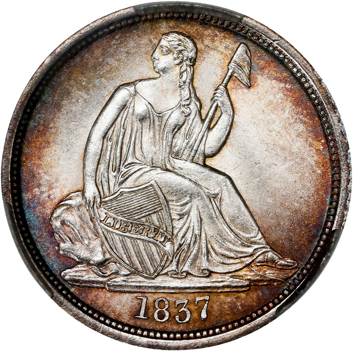 1837 10c No Stars, Large Date MS thumbnail 14