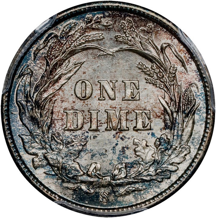 1899-S 10c MS60 thumbnail 4