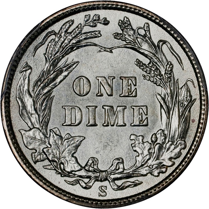 1910-S 10c MS63 thumbnail 2