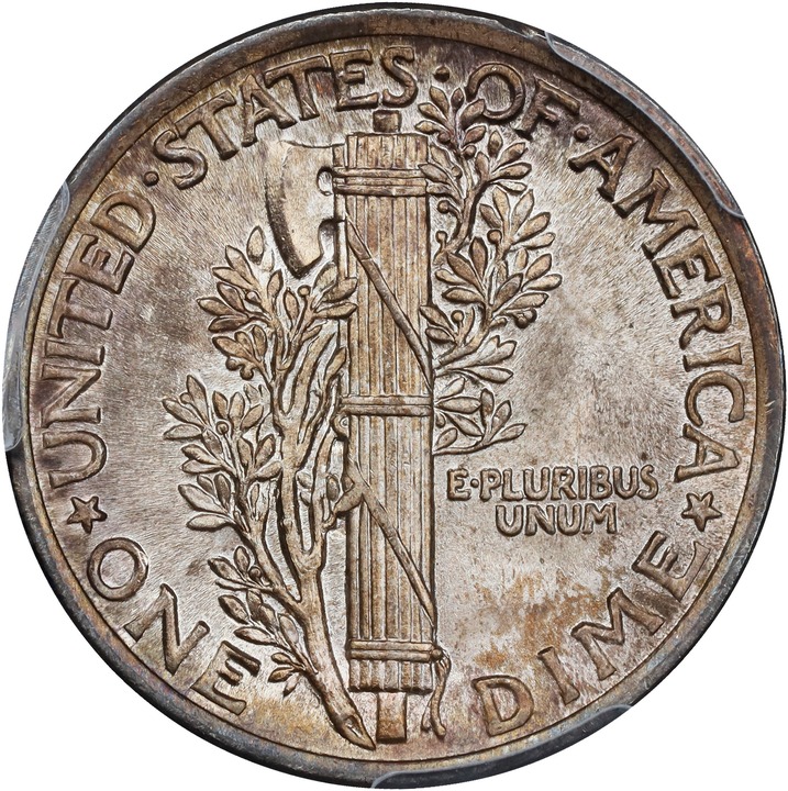 1916 10c Mercury MS FB MS67 FB thumbnail 2