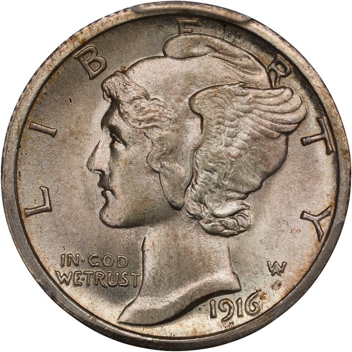 1916-S 10c Mercury MS FB thumbnail 8