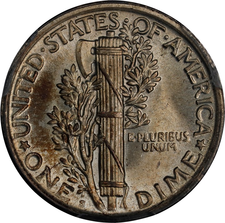 1918-S 10c MS63 thumbnail 2